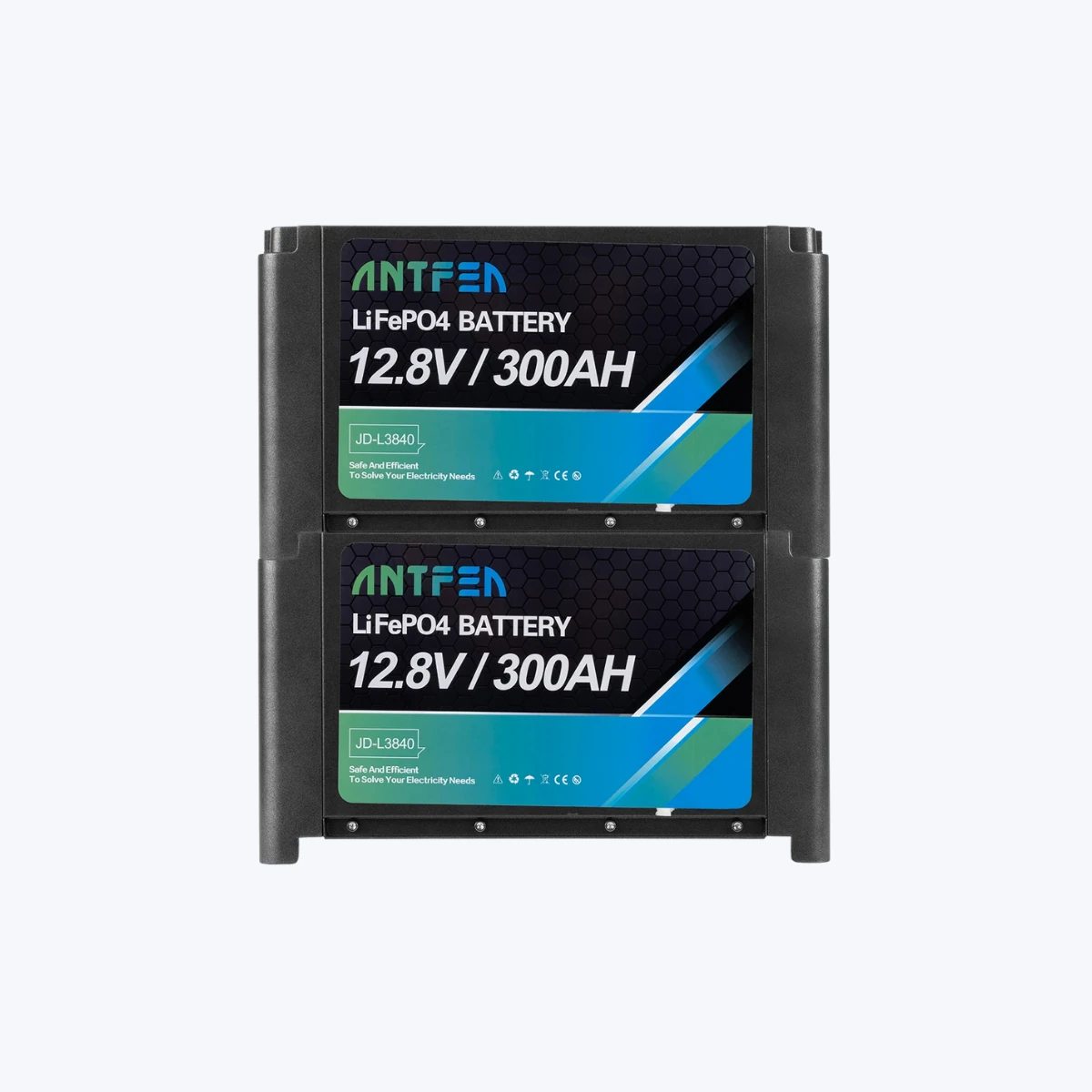 ANTFEA L3840 12.8V 300Ah İstiflenebilir Lityum Akü LiFePo4  2 ADET 7.68 kwh